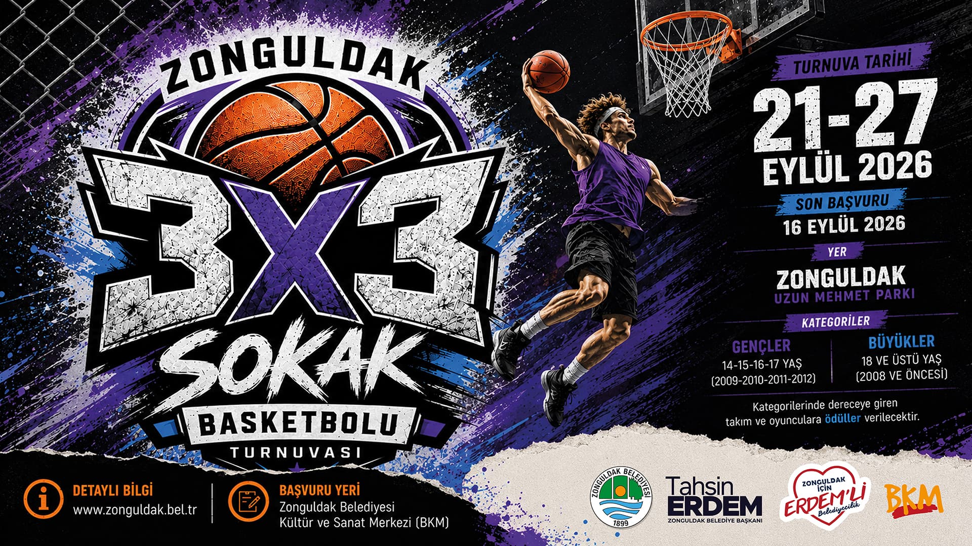 Zonguldak 3x3 Sokak Basketbolu Turnuvası Başlıyor